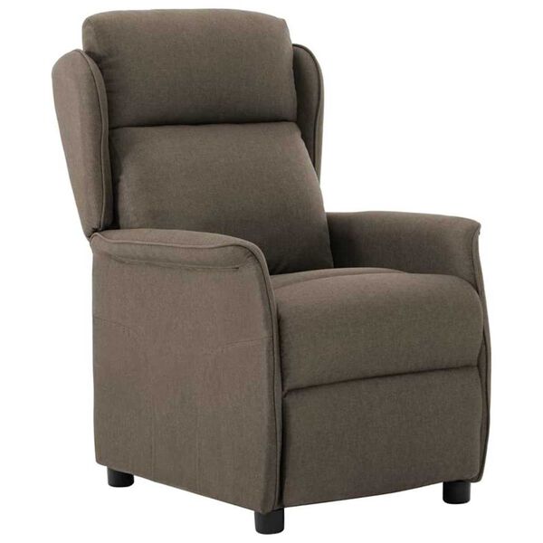 vidaXL Reclinerfåtölj Taupe 67.5 x 93.5 x 101.5 cm tyg