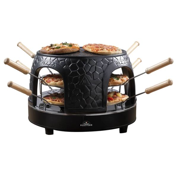 Bestron Pizzaugn f&ouml;r 8 personer APD800Z 1150 W svart
