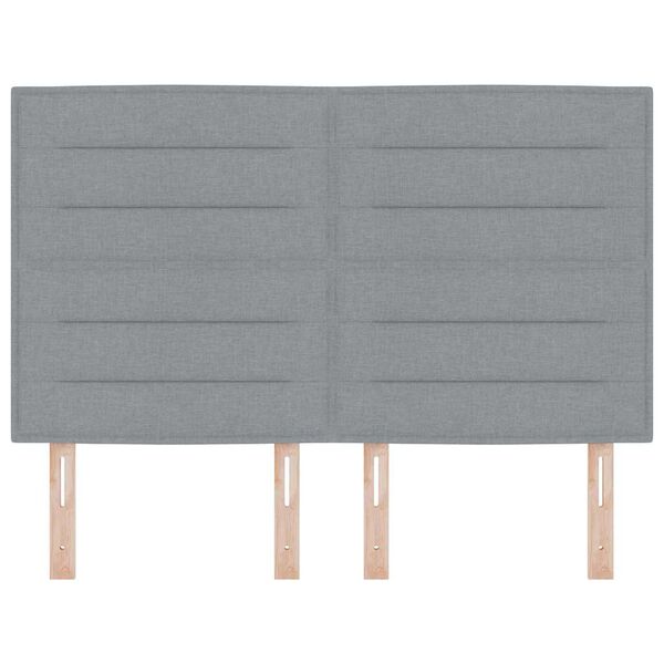 vidaXL Huvudgavel med huvudgavel Ljusgr&aring; 144 cm Konstl&auml;der