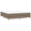 vidaXL Boxspring-s&auml;ngram taupe 180x200 cm tyg