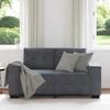 vidaXL Loveseat soffa m&ouml;rkgr&aring; 160x77x82 cm sammet