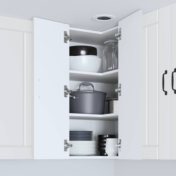 vidaXL K&ouml;kssk&aring;p Lucca Vit 57 x 57 x 80 cm Konstruerat tr&auml;