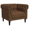vidaXL Chesterfield Soffa Stol med kudde Brun 78.5 x 74.5 x 74.5 cm
