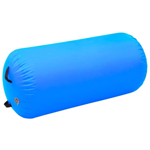 vidaXL Uppblåsbar gymnastikrulle med pump 120x75 cm PVC blå