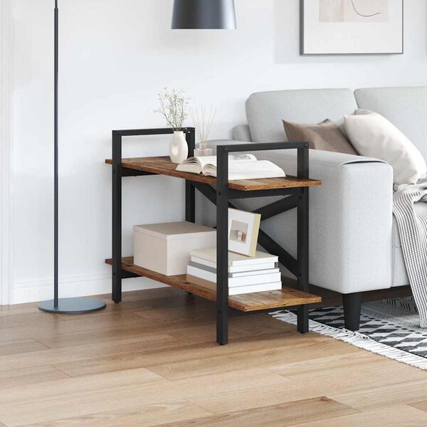 vidaXL Hyllsystem Gammalt tr&auml; 100 x 33,5 x 64 cm Konstruerat tr&auml;