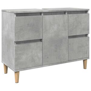 vidaXL Tv&auml;ttst&auml;llssk&aring;p betonggr&aring; 80x33x60 cm konstruerat tr&auml;