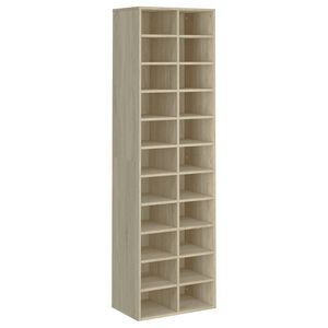 vidaXL Skosk&aring;p sonoma-ek 54x34x183 cm konstruerat tr&auml;