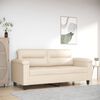 vidaXL 2-sitssoffa Beige 140 cm mikrofibertyg