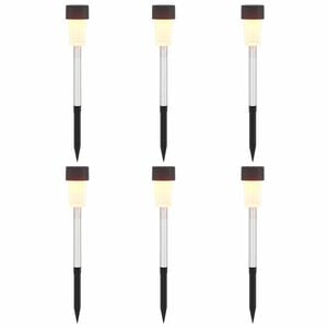 vidaXL Utomhus solcellslampor med markspik 6 st Varmvit 29,5 cm