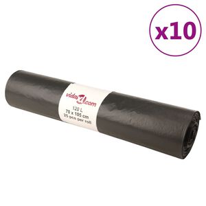 vidaXL Avfallsp&aring;sar 250 st svart 120 L