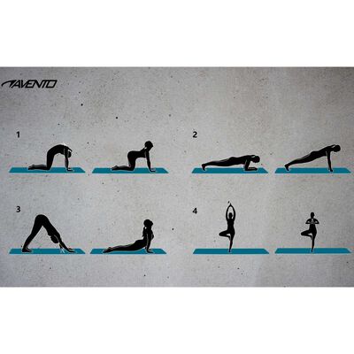 Avento Tränings/yogamatta basic svart