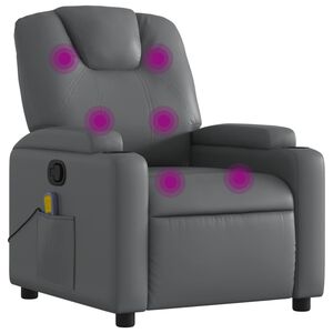 vidaXL Massagef&aring;t&ouml;lj gr&aring; konstl&auml;der