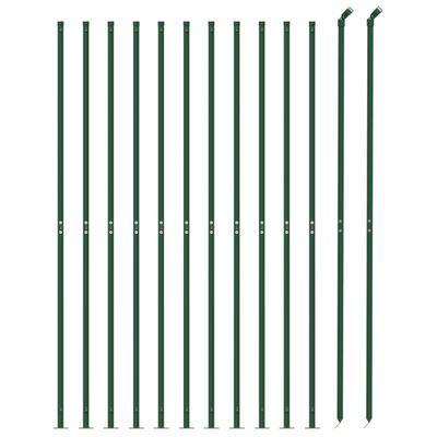 vidaXL Stängsel med stolpsko grön 0,8x25 m