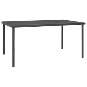 vidaXL Tr&auml;dg&aring;rdsbord antracit 150x90x74 cm st&aring;l