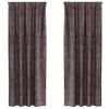 vidaXL Sammetsgardiner 2 st Brun 260 x 140 cm Sammet