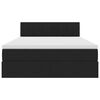 vidaXL F&ouml;rvaringss&auml;ng med madrass Svart 140 x 190 cm Sammet