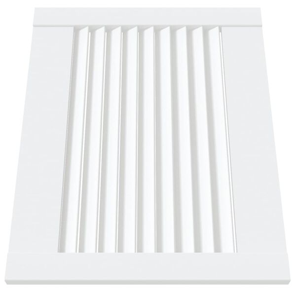vidaXL Skåplucka lamelldesign vit 39,5x49,4 cm massiv furu