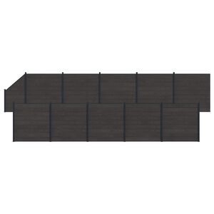 vidaXL St&auml;ngselpanel 11 pcs WPC och aluminium Svart