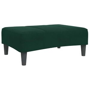 vidaXL Fotpall m&ouml;rkgr&ouml;n 77x55x31 cm sammet