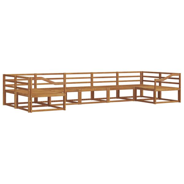 vidaXL Utomhussoffset 7 pcs Naturf&auml;rg Massivt Akaciatr&auml;