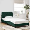 vidaXL Bed Frame without Mattress Dark Green 100x200 cm Velvet