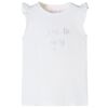 T-shirt med volang&auml;rmar f&ouml;r barn vit 104