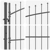 vidaXL Tr&auml;dg&aring;rdsgrind med l&aring;s Gr&aring; 125 x 500 cm St&aring;l