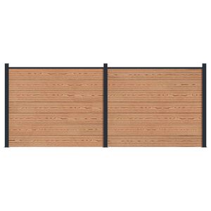vidaXL St&auml;ngselpanel 2 pcs WPC och aluminium Brun