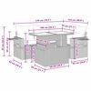 vidaXL Soffgrupp för trädgården med dynor 5 delar beige konstrotting