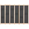 vidaXL Rumsavdelare 6 paneler 240x170x4 cm grå tyg