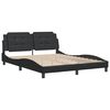 vidaXL Bed Frame without Mattress "Zadar" Black 160x200 cm Faux Leather