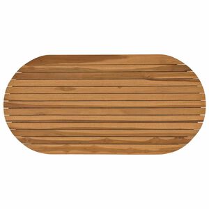 vidaXL Bordsskiva 100 x 50 x 3,5 cm Oval Massivt teaktr&auml; Naturlig