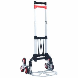 vidaXL Hopf&auml;llbar trappk&auml;rra 70 kg aluminium silver