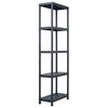 vidaXL F&ouml;rvaringshylla svart 125 kg 60x30x180 cm plast