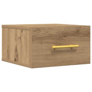 vidaXL Nattduksbord 35 x 35 x 20 cm Konstruerat tr&auml; Artisan Ek