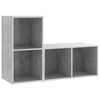 vidaXL TV-sk&aring;p 2 st betonggr&aring; 72x35x36,5 cm konstruerat tr&auml;