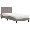 vidaXL S&auml;ng med madrass Hanko taupe 80x200 cm tyg