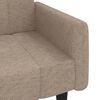 vidaXL B&auml;ddsoffa med pall 2-sits taupe mikrofibertyg