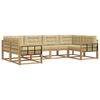 vidaXL Utomhussoffset 6 st Vit och Beige