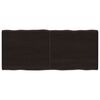 vidaXL Bordsskiva mörkbrun 140x60x(2-4) cm massivt trä levande kant