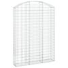 vidaXL Gabion b&aring;gformad 150x30x200/220 cm galvaniserat j&auml;rn