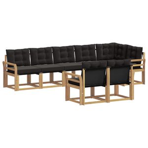 vidaXL Utomhussoffset 8 st Vit och svart