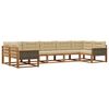 vidaXL Utomhussoffset 7 st Naturlig och Beige