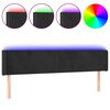 vidaXL S&auml;nggavel LED svart 203x16x78/88 cm sammet