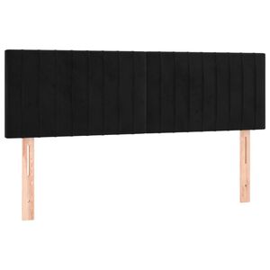 vidaXL S&auml;nggavlar svart 144x5x78/88 cm sammet