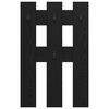 vidaXL V&auml;ggmonterad Kl&auml;dh&auml;ngare V&auml;ggmonterad Svart Ek 65 x 3 x 100 cm