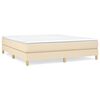 vidaXL Boxspring-s&auml;ngram gr&auml;ddvit 160x200 cm tyg