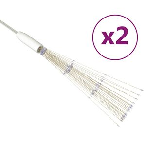 vidaXL Utomhusbelysning fyrverkerier 2 st bl&aring; 20cm 280 lysdioder