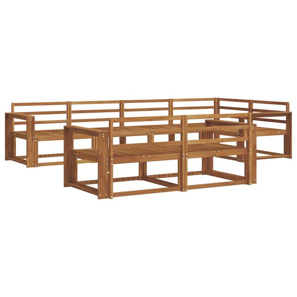 vidaXL Utomhussoffset 7 pcs Naturf&auml;rg Massivt Akaciatr&auml;