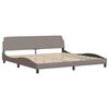 vidaXL Bed Frame "Dover" Taupe 200x200 cm Fabric